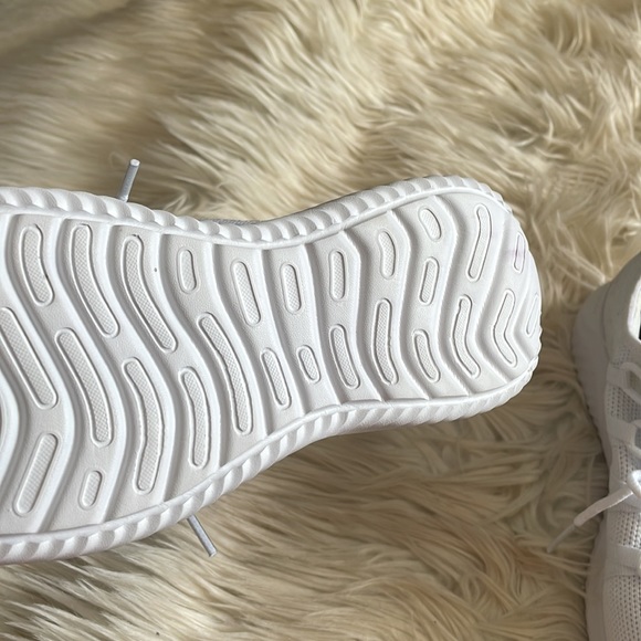 Athletic running work out crisp white lace up shoes sneakers hiking shoes sz 8 - Picture 14 of 17